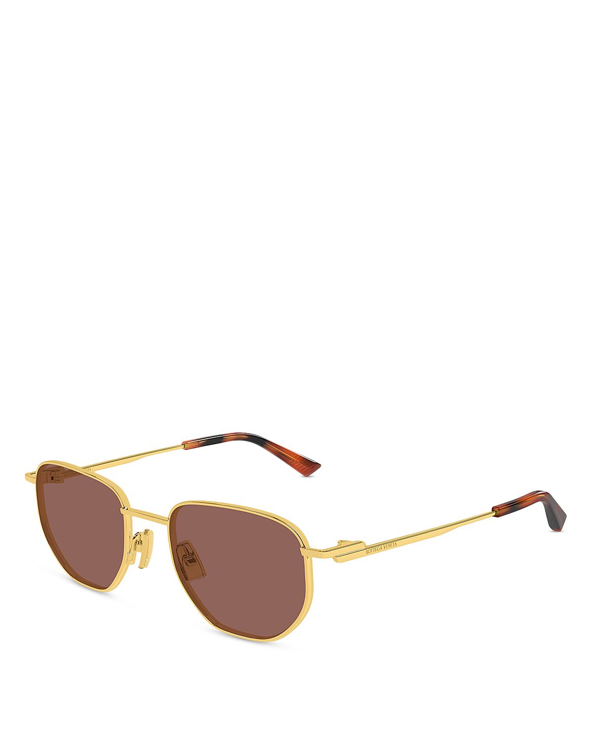 Bottega Veneta Pilot Sunglasses, 52mm