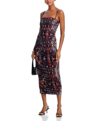 Hazel Ruched Side Midi Dress