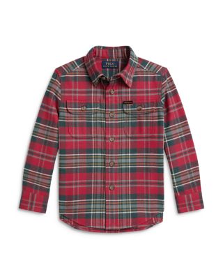 Boys' Plaid Cotton Flannel Workshirt - Little Kid