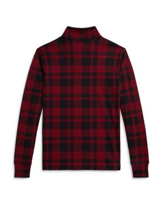 Boys&#39; Plaid Cotton Interlock Pullover - Big Kid