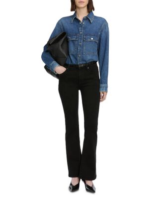The Icon High Rise Flare Jeans in Black