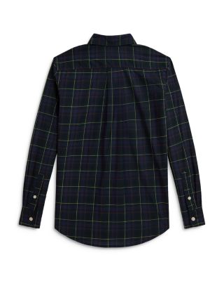 Boys' Plaid Cotton Poplin Shirt - Big Kid