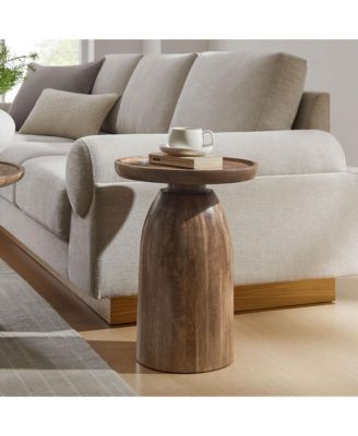 Holloway Round Wood Side Table