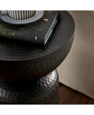 Mella Metal Hammered Side Table