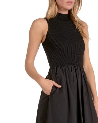 Mixed Media Midi Dress