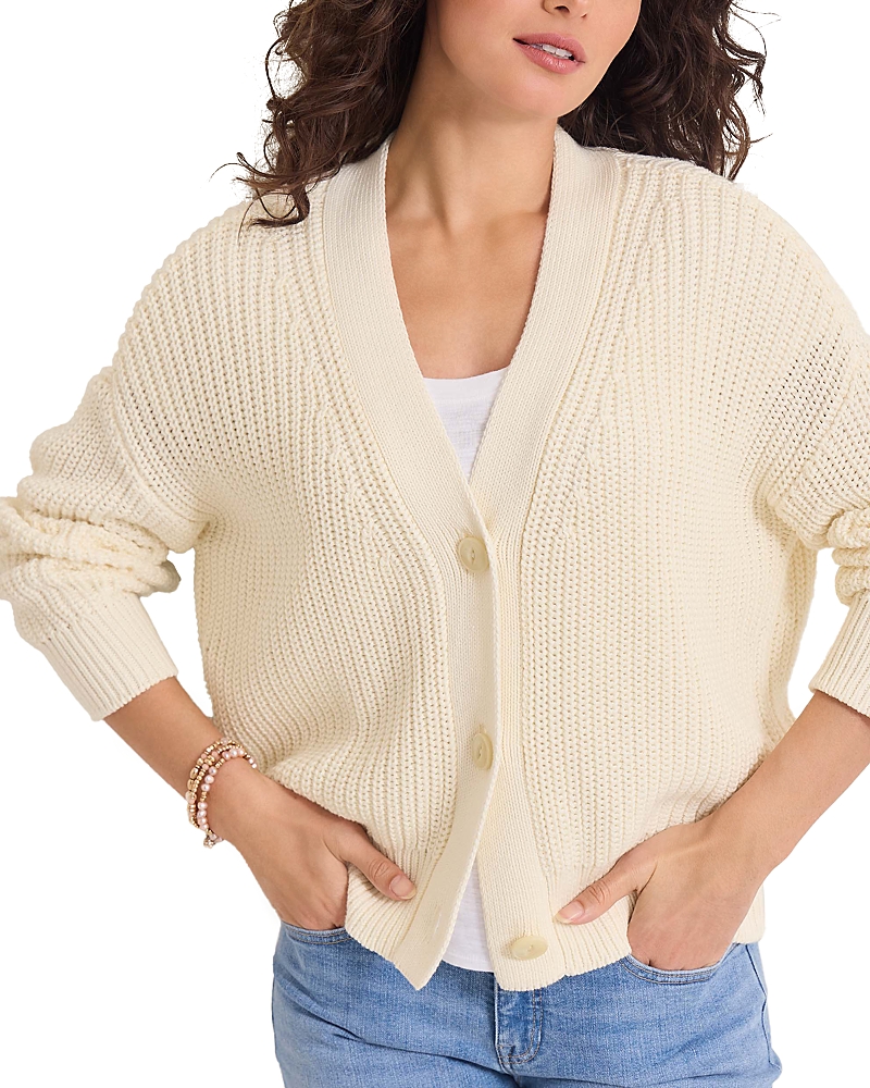 Tommy Bahama Zoe Shaker Stitch Cardigan In Neutral