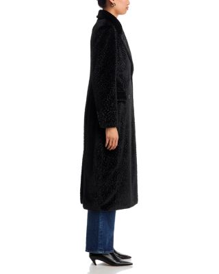 Textured Faux Fur Coat