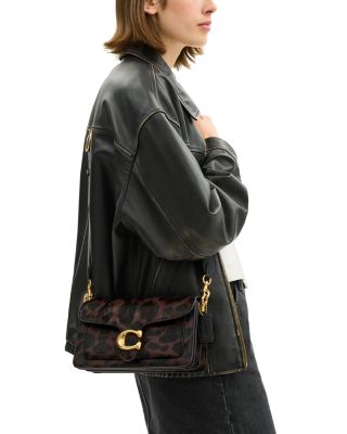 Tabby Shoulder Bag 26  in Leopard Print Calf Hair