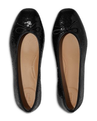 Women&#39;s Delicato Bow Sequin Ballet Flats