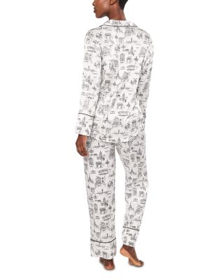 Silk Parisian Toile Pajama Set