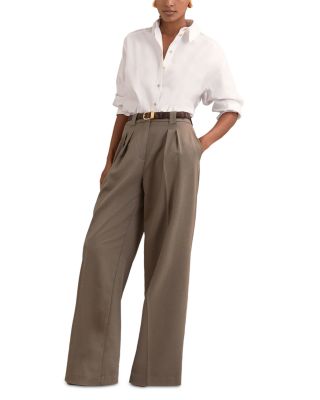 Poppie Wide Leg Flannel Pants