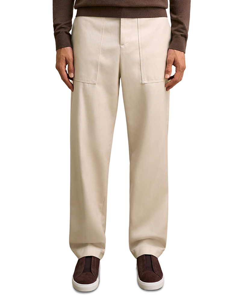 Reiss Preach Relaxed Fit Wide Leg Utility Pants In Neutral
