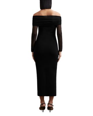 Angelica Sheer Sleeve Midi Dress