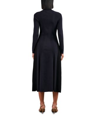 Petite Zaya Fluted Midi Knit Dress