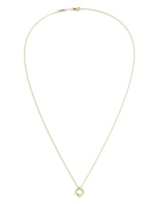 Open Cube Pendant Necklace in 18K Yellow Gold, 15.74"-17.71"