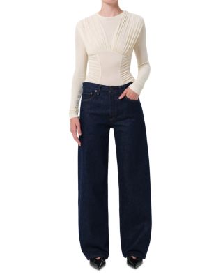 Arc High Rise Wide Leg Jeans in Rinse