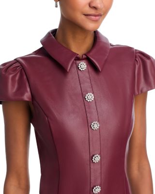 Anika Faux Leather Mini Dress