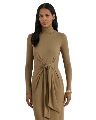 Tie Front Turtleneck Dress - Regular &amp; Petites