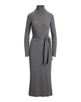 Tie Front Turtleneck Dress - Regular & Petites
