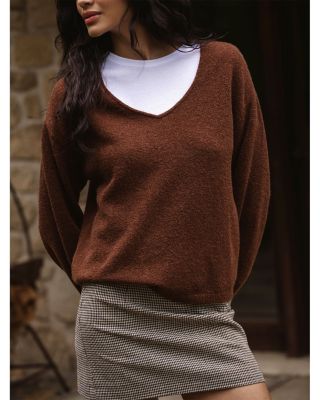 Vhari Knit V Neck Pullover Sweater