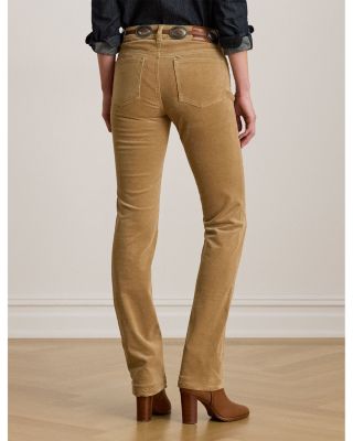 Petites Stretch Corduroy Mid Rise Straight Pant