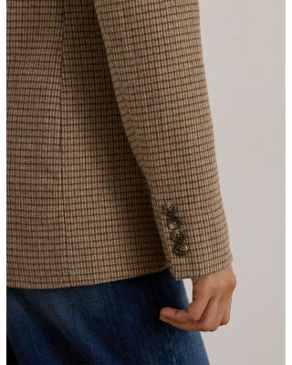 Double Breasted Wool Blend Twill Blazer