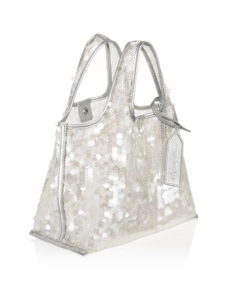 Mini Sequin Mesh Tote Bag