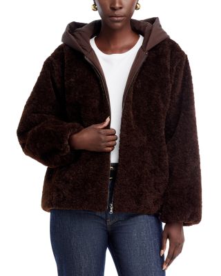 Ilyssa Hooded Faux Fur Jacket