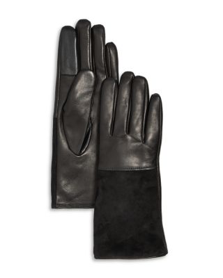 Cashmere Lined Suede &amp; Leather Tech Gloves - Exclusive