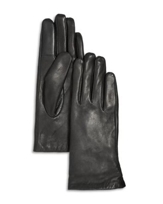Cashmere Lined Leather Tech Gloves - Exclusive