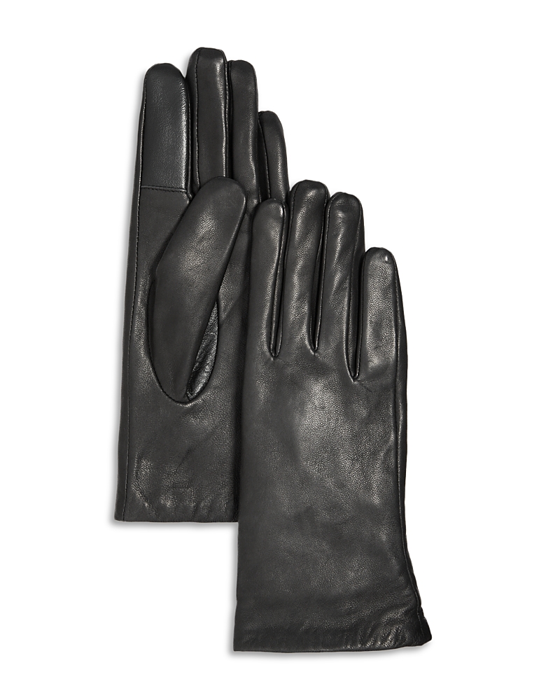 Bloomingdale's Cashmere Lined Leather Gloves - Exclusive In Gray