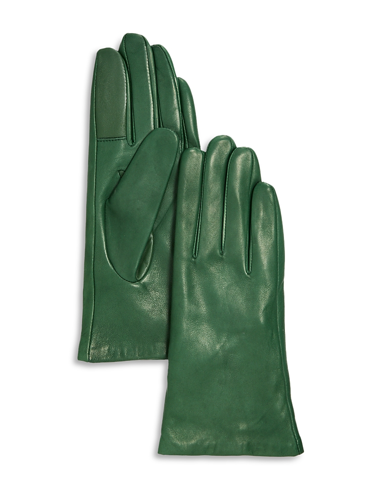 Bloomingdale's Cashmere Lined Leather Gloves - Exclusive In Green