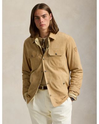 Reversible Suede Taffeta Shirt Jacket