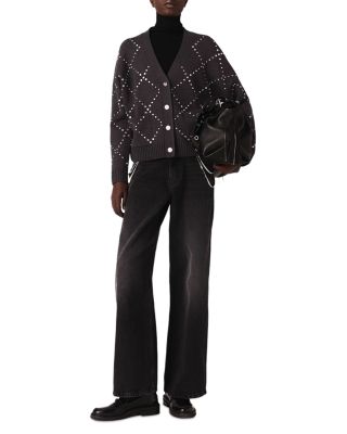 Embellished Cardigan Sweater