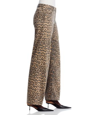 Joan Leopard Print Jeans in Natural Multi