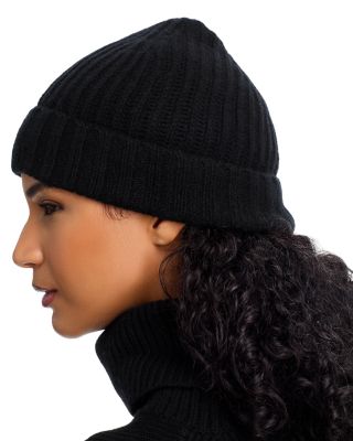 Rib Knit Cuff Cashmere Hat - Exclusive