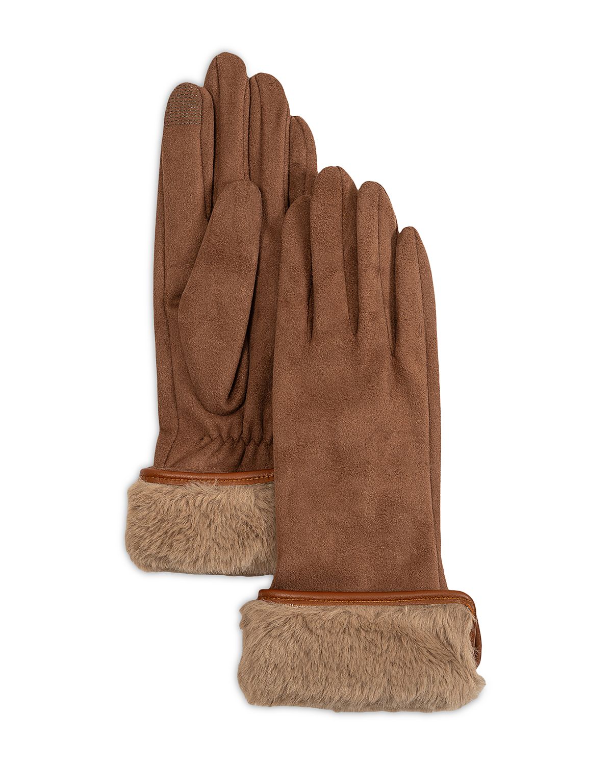 Echo Faux Fur Cuff Stretch Tech Gloves