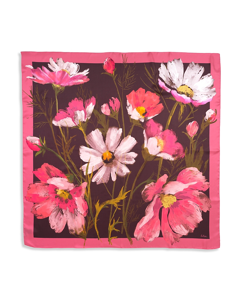 Echo Cosmos Silk Square Scarf In Purple