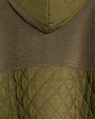 Combo Quilted Hooded Poncho
