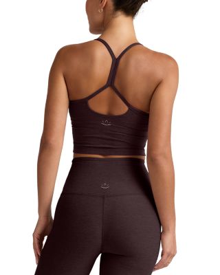 Spacedye Slim Racerback Cropped Tank in Vivid Pink