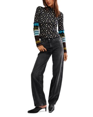 Bold Bowery Sweater Cuff Thermal Top