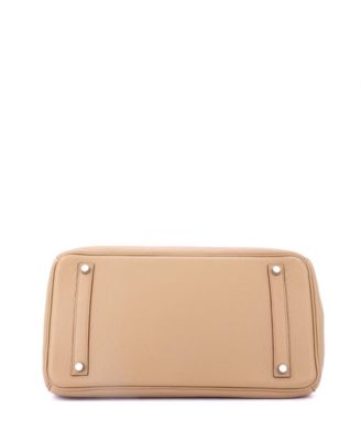 Birkin 35 Handbag Light Togo with Palladium Hardware