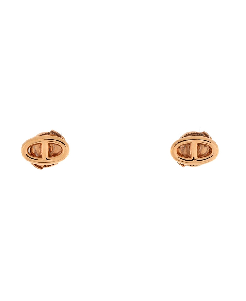 Pre-owned Pre-owned Hermes Hermes Very Small Farandole Stud Earrings 18k Rose Gold