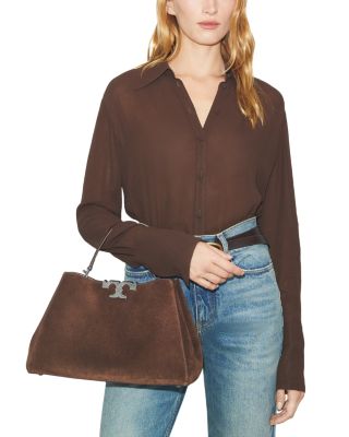Eleanor Suede Satchel