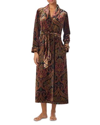 Long Sleeve Shawl Collar Long Robe