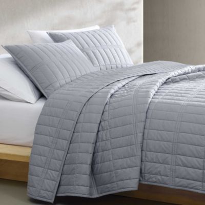 Washed Percale Solid 3 Piece Quilt Set, King