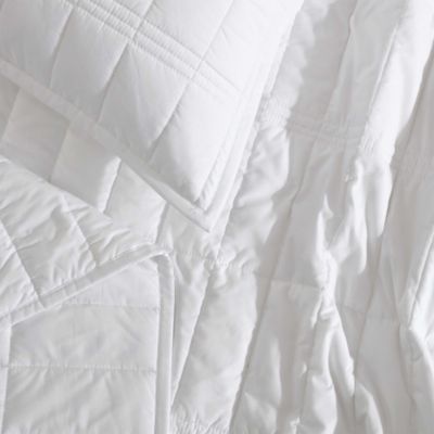 Washed Percale Solid 3 Piece Quilt Set, King