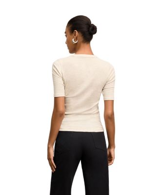  Chana Fitted Organic Ribbed Pima Cotton T-Shirt