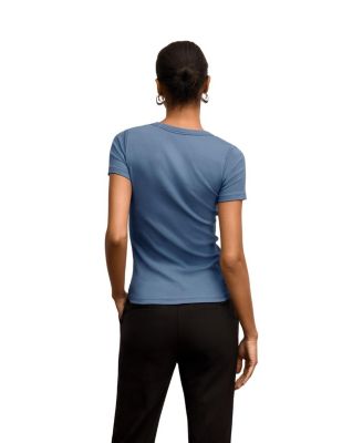  Avi Scoopneck Organic Ribbed Pima Cotton T-Shirt