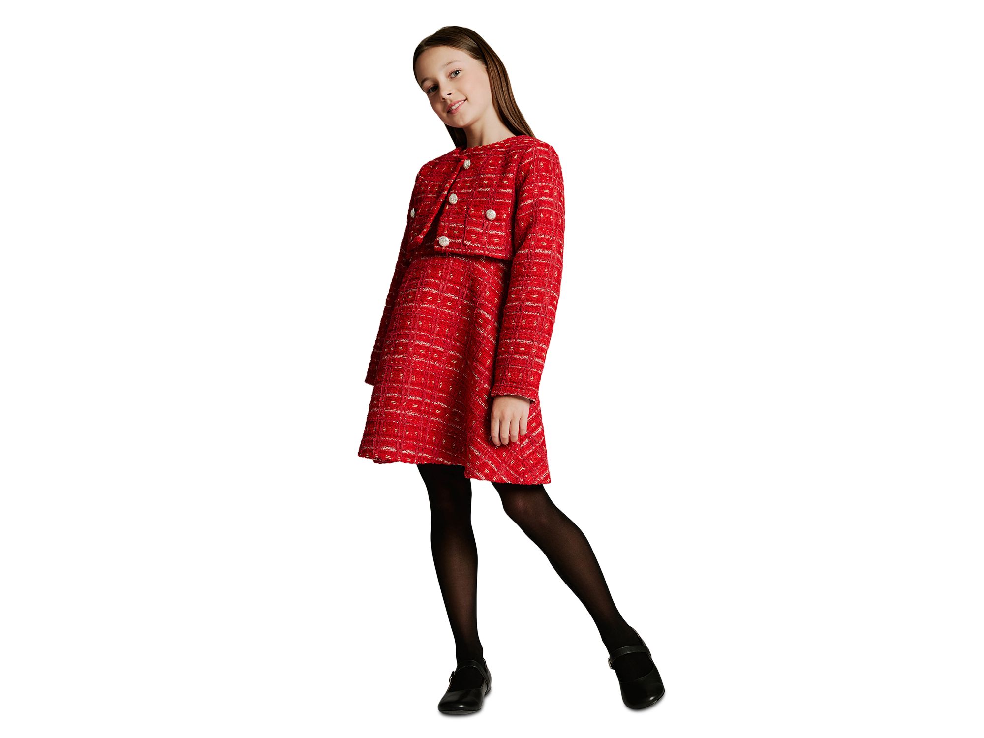 Bardot Girls' Sutton Boucle Crop Jacket - Little Kid, Big Kid — Image 5